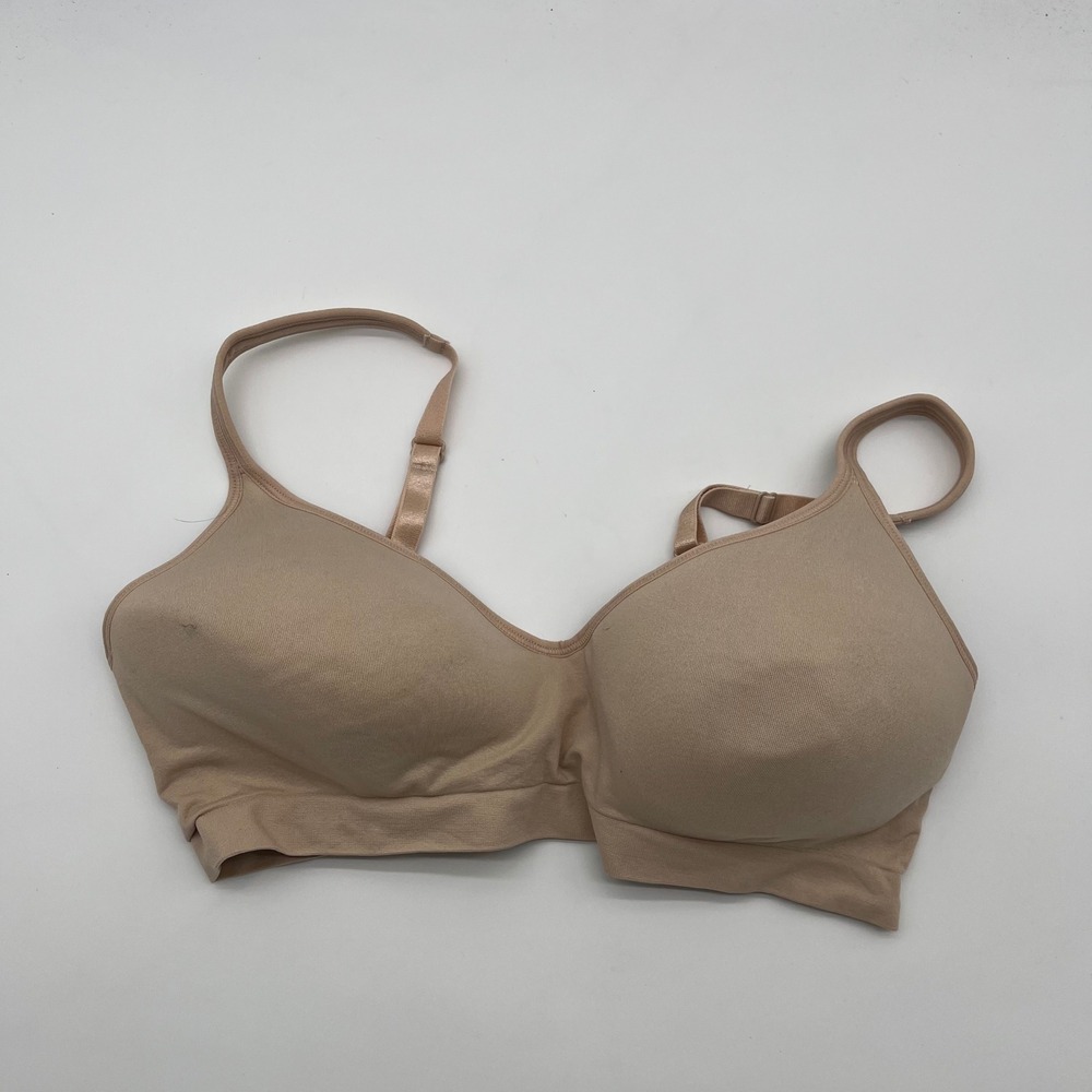 Carole Hochman Womens Tan Seamless Wireless Comfort Bra Size Large 1187728